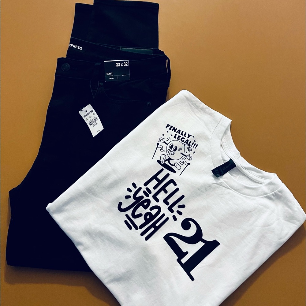 “Male” Pants & Graphic Tee Outfit